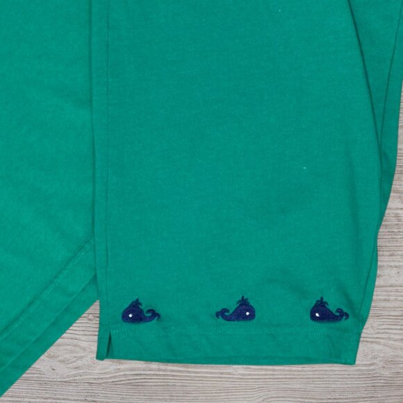QUACKER FACTOR Vintage 2-PC Green Embroidered Whale Top & Pants Outfit Set 1X - Picture 3 of 5